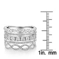 thumbnail image 4 of Diamond Multi Row Ring in Sterling Silver, 4 of 5