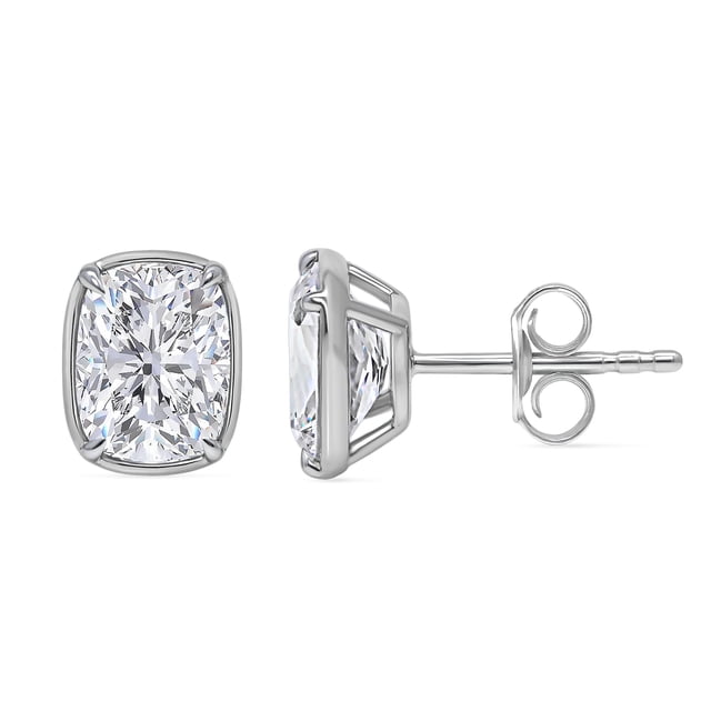 Lab Created Diamond Cushion Cut Diamond Stud Earrings