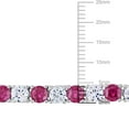 thumbnail image 3 of Round Cut Lab Created Gemstone Tennis Bracelet in Sterling Silver, 3 of 5