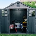 thumbnail image 7 of Lifetime 7' x 7' Outdoor Storage Shed, Gray, 7 of 10