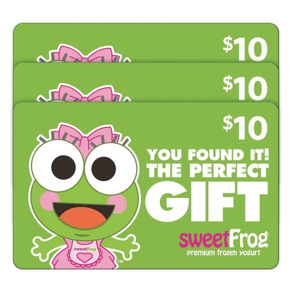 SweetFrog $30 Gift Card Multi Pack, 3 x $10