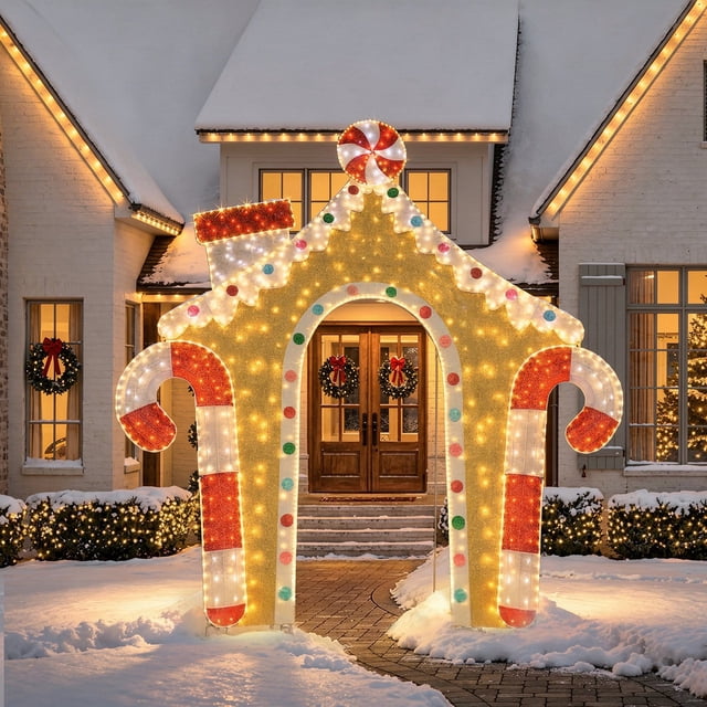Member's Mark 10' Pre-Lit Twinkling Gingerbread Arch