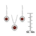 thumbnail image 7 of Round Cut Lab Created Gemstone Dancing Pendant & Earring Set in Sterling Silver, 7 of 8