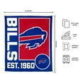 thumbnail image 3 of Logo Brands Buffalo Bills 60"x70" Super Plush Blanket, 3 of 6