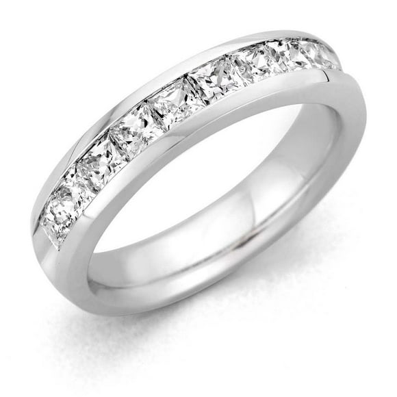 0.96 CT. T.W. Princess Cut Eternity Diamond Band in 14K Gold