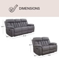 thumbnail image 4 of Fletcher Fabric 3-Piece Reclining Sofa Set, 4 of 11