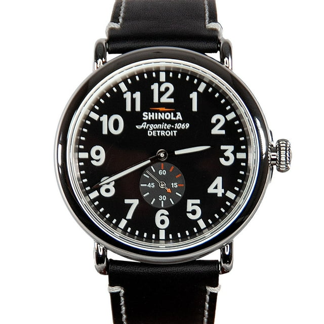 Shinola Runwell Quartz Leather Watch, 47mm