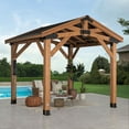 thumbnail image 1 of Backyard Discovery Norwood Cedar Gazebo with PowerPort, Choose Size, 1 of 15