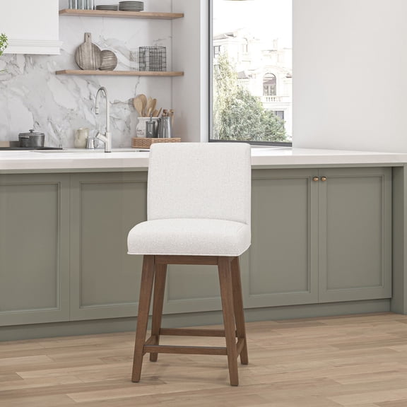 HH2 Home Parson Wood Adjustable Height Swivel Bar Stool