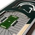 thumbnail image 3 of YouTheFan Michigan State Spartans 6"x19" 3D Stadium View Banner, 3 of 6