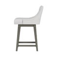 thumbnail image 15 of HH2 Home Upholstered Tapered Back Wood Adjustable Height Swivel Bar Stool, 15 of 19