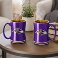 thumbnail image 5 of Logo Brands Baltimore Ravens 14oz Relief Mug Set, 5 of 5