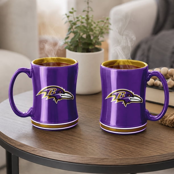 Logo Brands Baltimore Ravens 14oz Relief Mug Set - Samsclub.com