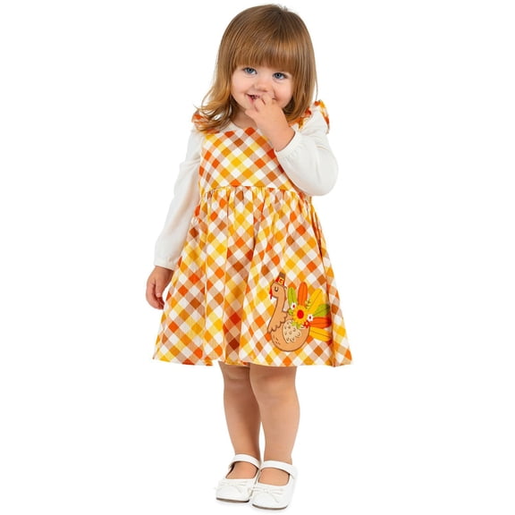 Counting Daisies Baby Girl Thanksgiving Outfit Set