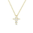 thumbnail image 1 of 0.08 CT. T.W. Diamond Cross Pendant in 14K Gold, 1 of 9