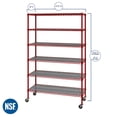 thumbnail image 3 of Member's Mark 6-Tier NSF Heavy Duty Wire Shelving, 47.75" W x 18" D x 75.5" H, 3 of 15