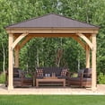 thumbnail image 6 of Yardistry All-Cedar Meridian Gazebo with Aluminum Roof, Choose Size, 6 of 10