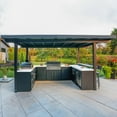 thumbnail image 2 of Backyard Discovery Luxury Galvanized Steel Covered Outdoor Kitchen with Grill & Pizza Oven, 2 of 24