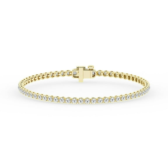 Lab Created Tennis Bracelet in 14K Gold