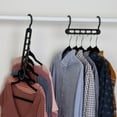 thumbnail image 3 of Honey-Can-Do Set of 5 Collapsible Hangers and 50 Velvet Non-Slip Hangers, Black, 3 of 7