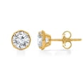 thumbnail image 1 of Lab Created Fancy Cut Diamond Stud Earrings in 14K Gold, 1 of 6