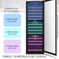 thumbnail image 8 of Lanbo 24 Inch 143 Bottle Triple Zone Wine Cooler Fridge, 8 of 16