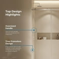 thumbnail image 4 of OVE Decors Selby 45-1/16 - 48"W x 74"H  Frameless Sliding Shower Door with Clear Glass, 4 of 9