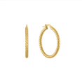 thumbnail image 2 of Diamond Cut Hoop Earrings in 14K Gold, 2 of 5