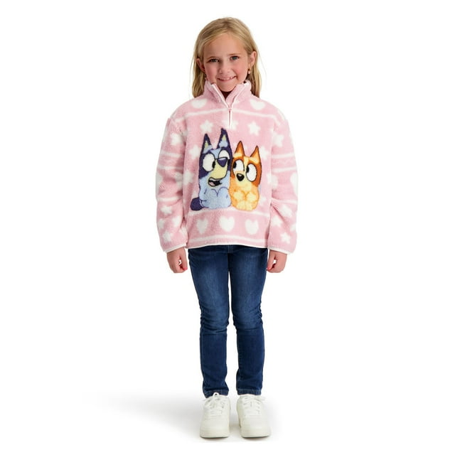 Character Girls Quarter Zip Sherpa Pullover
