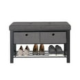 thumbnail image 4 of neatfreak Fabric Upholstered Shoe Storage Bench with 2 Drawers, 4 of 8