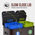 thumbnail image 5 of Simpli-Magic 18.5 Gallon (40L x 30L) Dual Compartment Step Trash Can – Kitchen Garbage Can with Waste & Recycling Bins – Slow-Close Lid, Odor Control, Hands-Free, 5 of 5