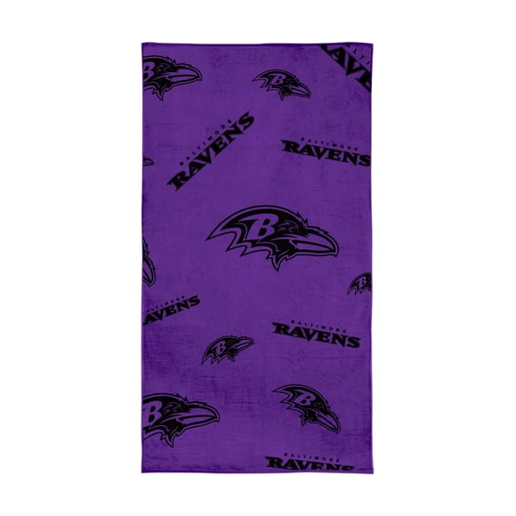 Logo Brands Baltimore Ravens 38"x72" Beach Towel