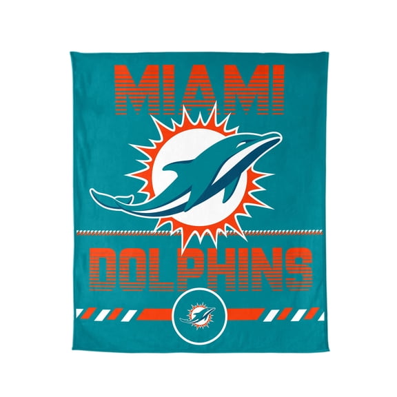 Logo Brands Miami Dolphins 60"x70" Super Plush Blanket