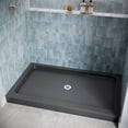 thumbnail image 2 of Streamline 60 in. x 36 in. Alcove Acrylic Shower Base With Left, Center or Right Drain / Glossy Black or White, 2 of 9