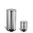 thumbnail image 5 of Nine Stars Combo 7.9 and 1.3 Gallon Step On Trash Can, Stainless Steel, 5 of 6