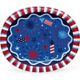 thumbnail image 1 of Member's Mark Patriotic Oval Paper Plates, 10" x 12", 50 ct., 1 of 9