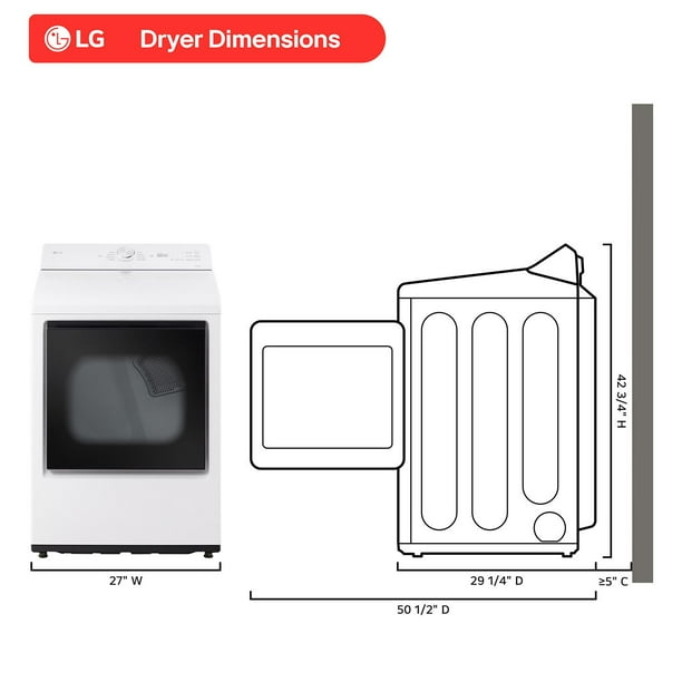 LG 7.3 cu. ft. Electric Dryer with AI Sensing - Samsclub.com
