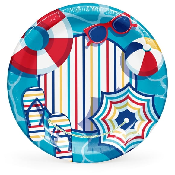 Member's Mark Summer Dinner Paper Plates, 10", 85 ct.