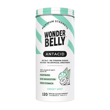 Wonderbelly Sweet Mint Antacid Tablets, 120 ct.