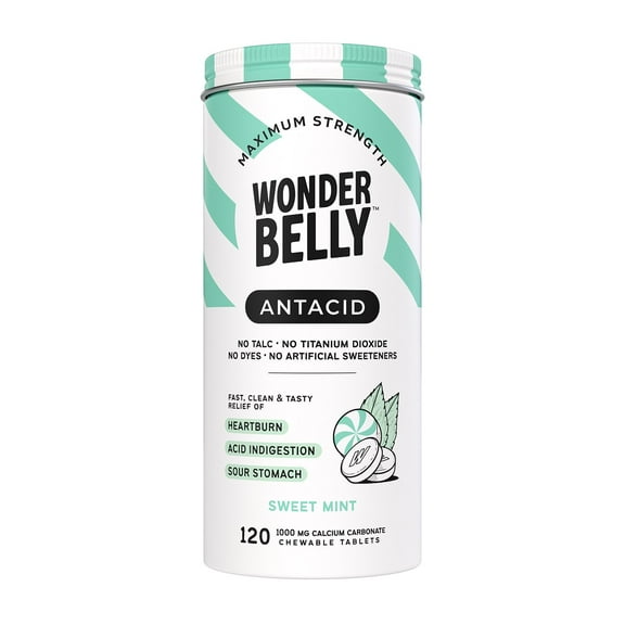 Wonderbelly Sweet Mint Antacid Tablets, 120 ct.