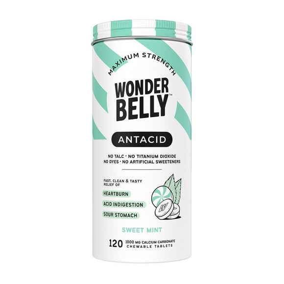 Wonderbelly Sweet Mint Antacid Tablets, 120 ct.