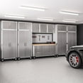 thumbnail image 3 of Seville Classics UltraHD 12-Piece Steel Garage Cabinet Storage Set with Rolling Workbench, 18 Feet Wide, 3 of 18