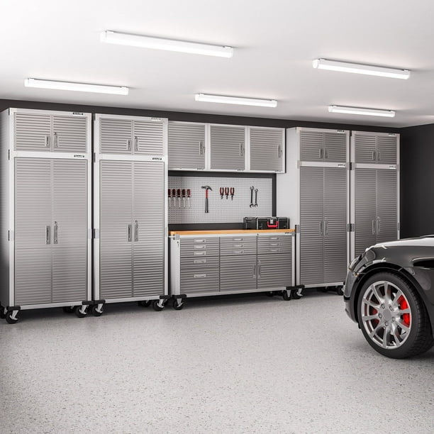 Seville Classics UltraHD 12-Piece Steel Garage Cabinet Storage Set