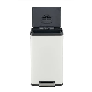 Simpli-Magic 50 Liter / 13.2 Gallon Step Trash Can with Soft-Close Lid, Hands-Free Foot Pedal, Built-In Odor Filter, Smudge Resistant Finish for Kitchen, Office, Dorm, Multiple Colors