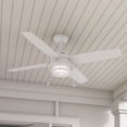 thumbnail image 1 of Hunter 52" Ocala Fresh White Outdoor Damp Rated Ceiling Fan with LED Light Kit and Pull Chain, 1 of 13