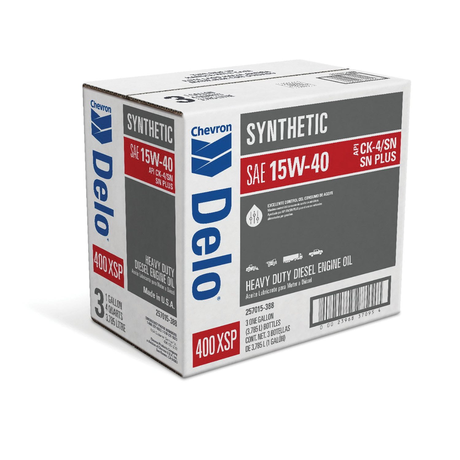 Delo 400 XSP 15W-40 3/1 gallon Full Synthetic Heavy Duty Diesel