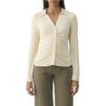 thumbnail image 1 of Social Standard by Sanctuary Women's Ruched Button-Up Top, 1 of 6