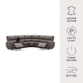 thumbnail image 3 of Cole & Rye Signature Leather 6-Piece Dual Power Sectional with Storage Console, 3 of 11