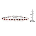 thumbnail image 4 of Lab Created White Sapphire Round Cut Gemstone Tennis Bracelet in Sterling Silver, 4 of 6