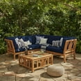 thumbnail image 3 of Cambridge Casual Catalina Teak Sofa Set with Cushions, 6pc, 3 of 11